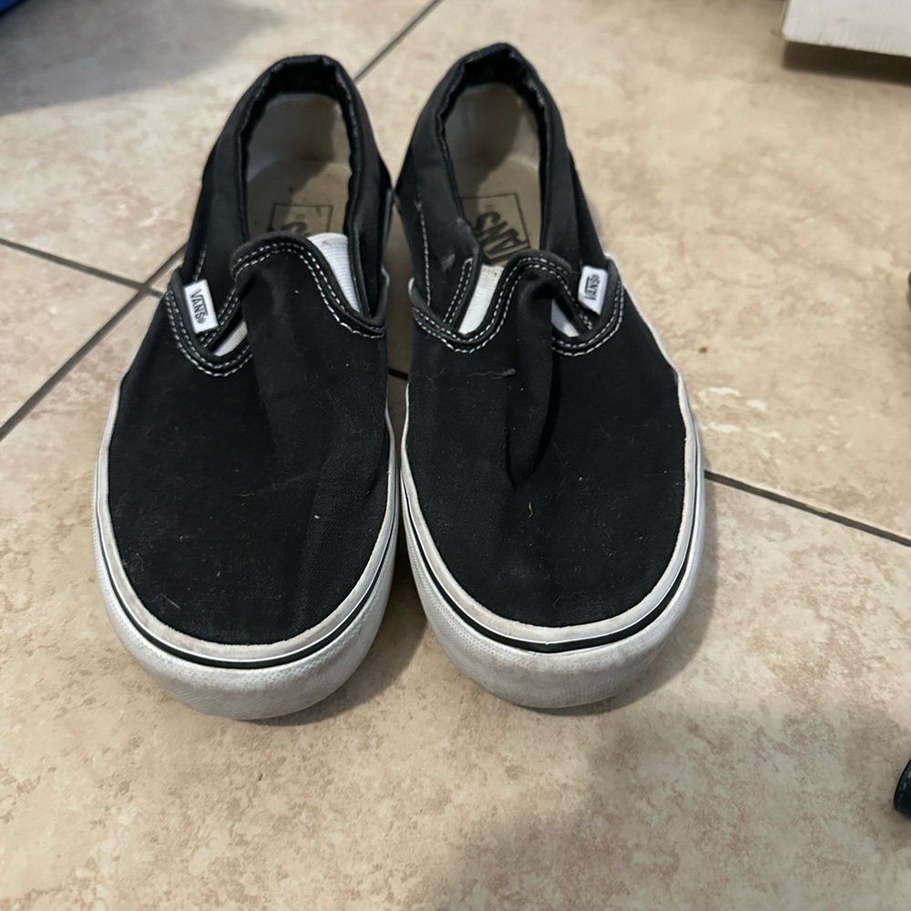 Vans Black Athletic Slip-On Shoes with Waffle Sole